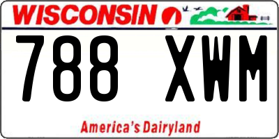 WI license plate 788XWM