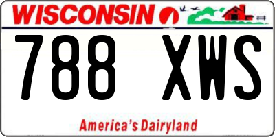 WI license plate 788XWS