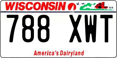 WI license plate 788XWT