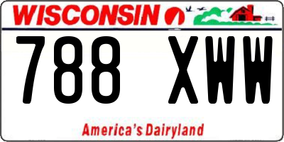 WI license plate 788XWW
