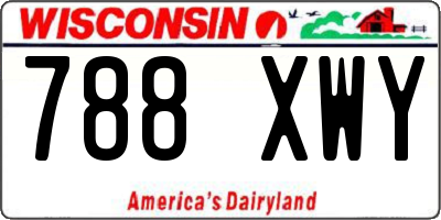 WI license plate 788XWY