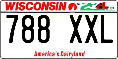WI license plate 788XXL