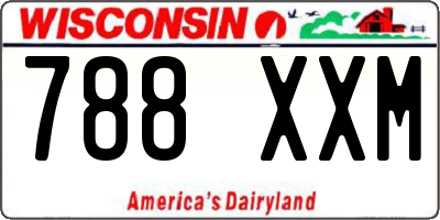 WI license plate 788XXM