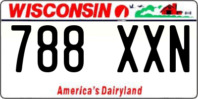 WI license plate 788XXN