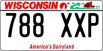 WI license plate 788XXP