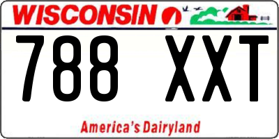 WI license plate 788XXT