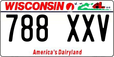 WI license plate 788XXV