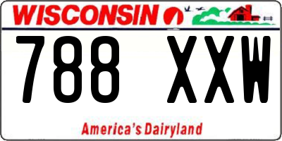 WI license plate 788XXW