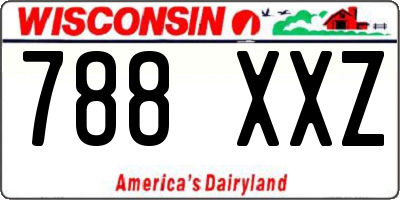 WI license plate 788XXZ