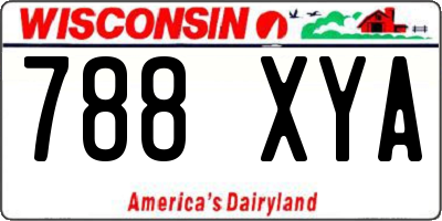 WI license plate 788XYA