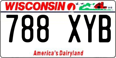 WI license plate 788XYB