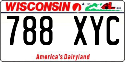 WI license plate 788XYC