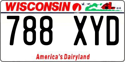 WI license plate 788XYD