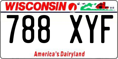 WI license plate 788XYF