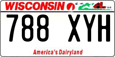 WI license plate 788XYH