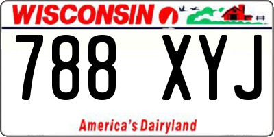 WI license plate 788XYJ