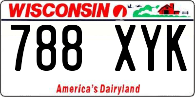 WI license plate 788XYK