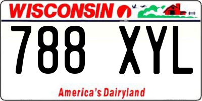 WI license plate 788XYL