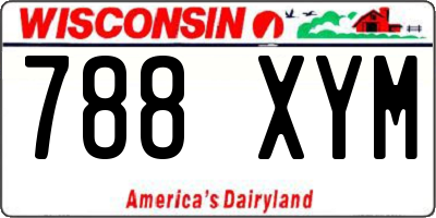 WI license plate 788XYM