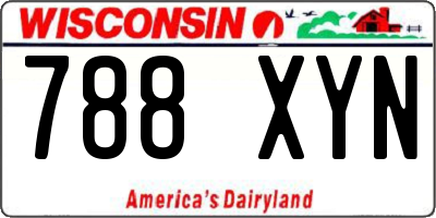 WI license plate 788XYN