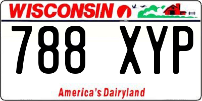 WI license plate 788XYP