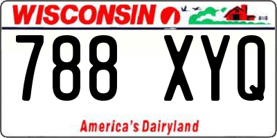 WI license plate 788XYQ