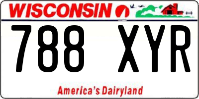 WI license plate 788XYR