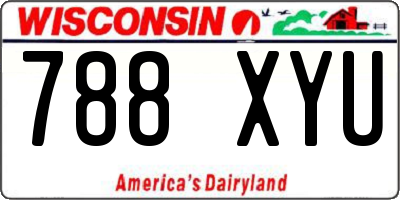 WI license plate 788XYU