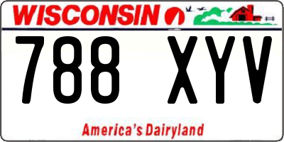 WI license plate 788XYV