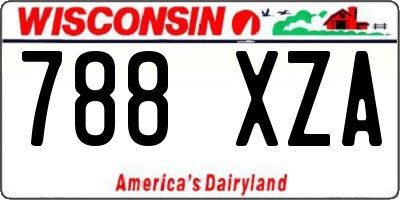 WI license plate 788XZA