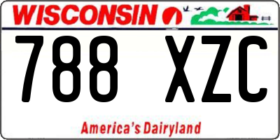 WI license plate 788XZC