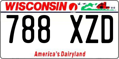 WI license plate 788XZD