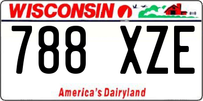 WI license plate 788XZE