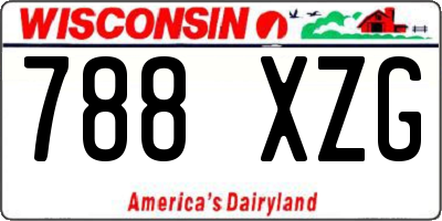 WI license plate 788XZG