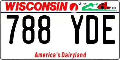 WI license plate 788YDE