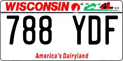 WI license plate 788YDF