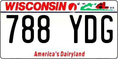 WI license plate 788YDG