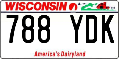 WI license plate 788YDK