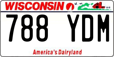 WI license plate 788YDM