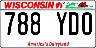 WI license plate 788YDO