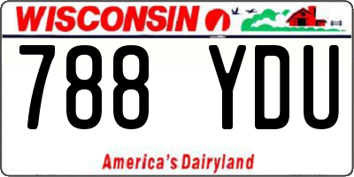 WI license plate 788YDU