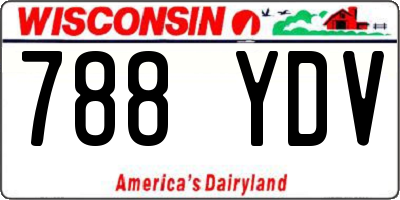 WI license plate 788YDV