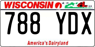 WI license plate 788YDX