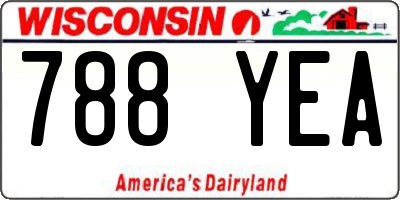 WI license plate 788YEA