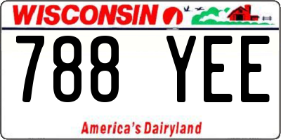 WI license plate 788YEE