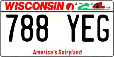 WI license plate 788YEG