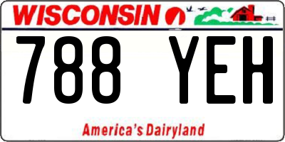 WI license plate 788YEH