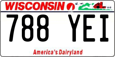 WI license plate 788YEI