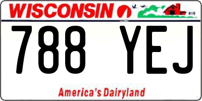 WI license plate 788YEJ
