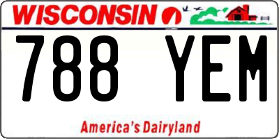 WI license plate 788YEM
